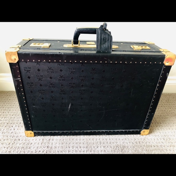 Vintage MCM Black travel trunk. - Picture 3 of 8
